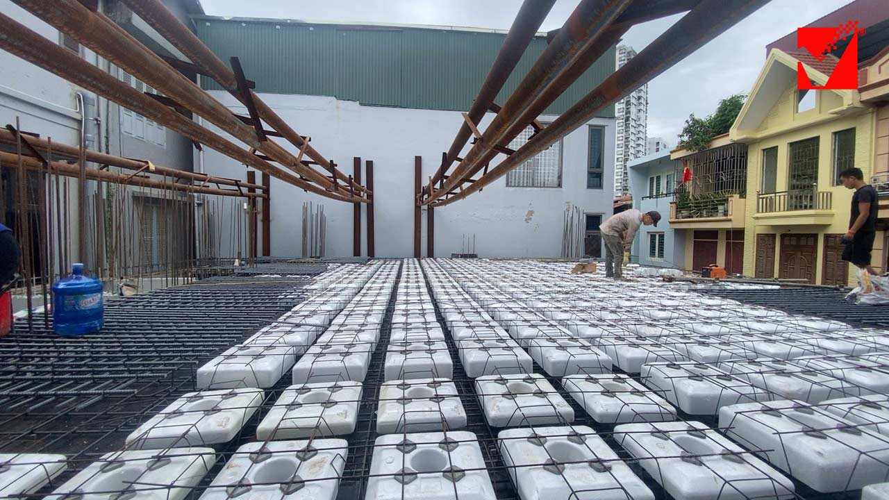 Sàn rỗng lõi xốp VRO công trình Thu Hương - Hà Nội