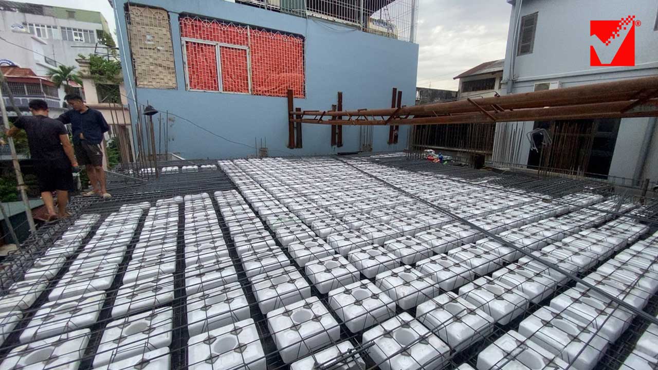 Sàn rỗng lõi xốp VRO công trình Thu Hương - Hà Nội
