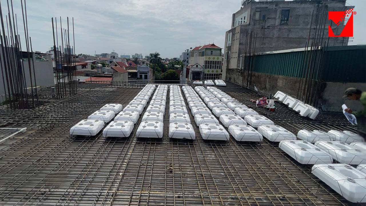Thi công sàn xốp VRO công trình Hà Tâm tại Bắc Giang