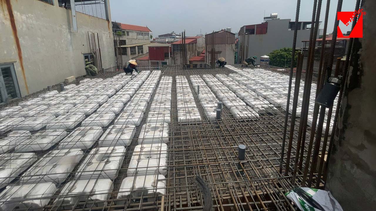 Thi công sàn xốp VRO công trình Hà Tâm tại Bắc Giang